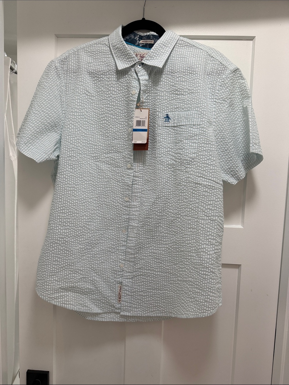 Original Penguin Men's Pale Mint Short-Sleeve Button-Down Shirt
